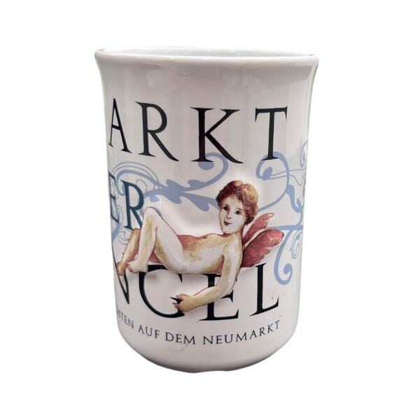 MARKT DER ENGEL Mug Cup Koln White Textured Market of Angels Germany Cherub Boy - Picture 1 of 9